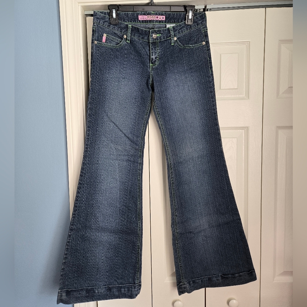 Wide Leg Flare Dark Jeans